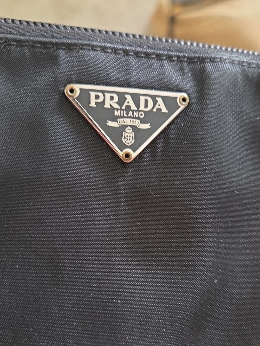 Prada Black Zip-Around Nylon Wallet